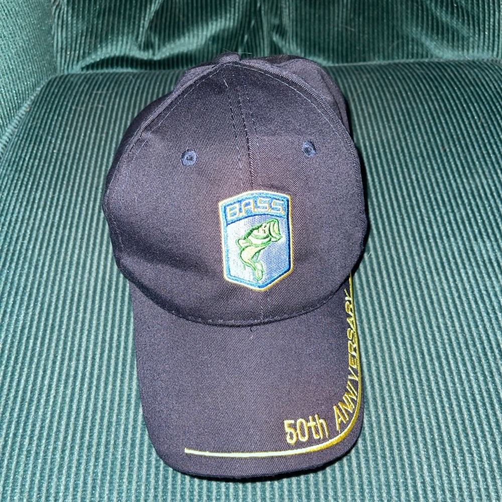 Black fishing hat with Bass.